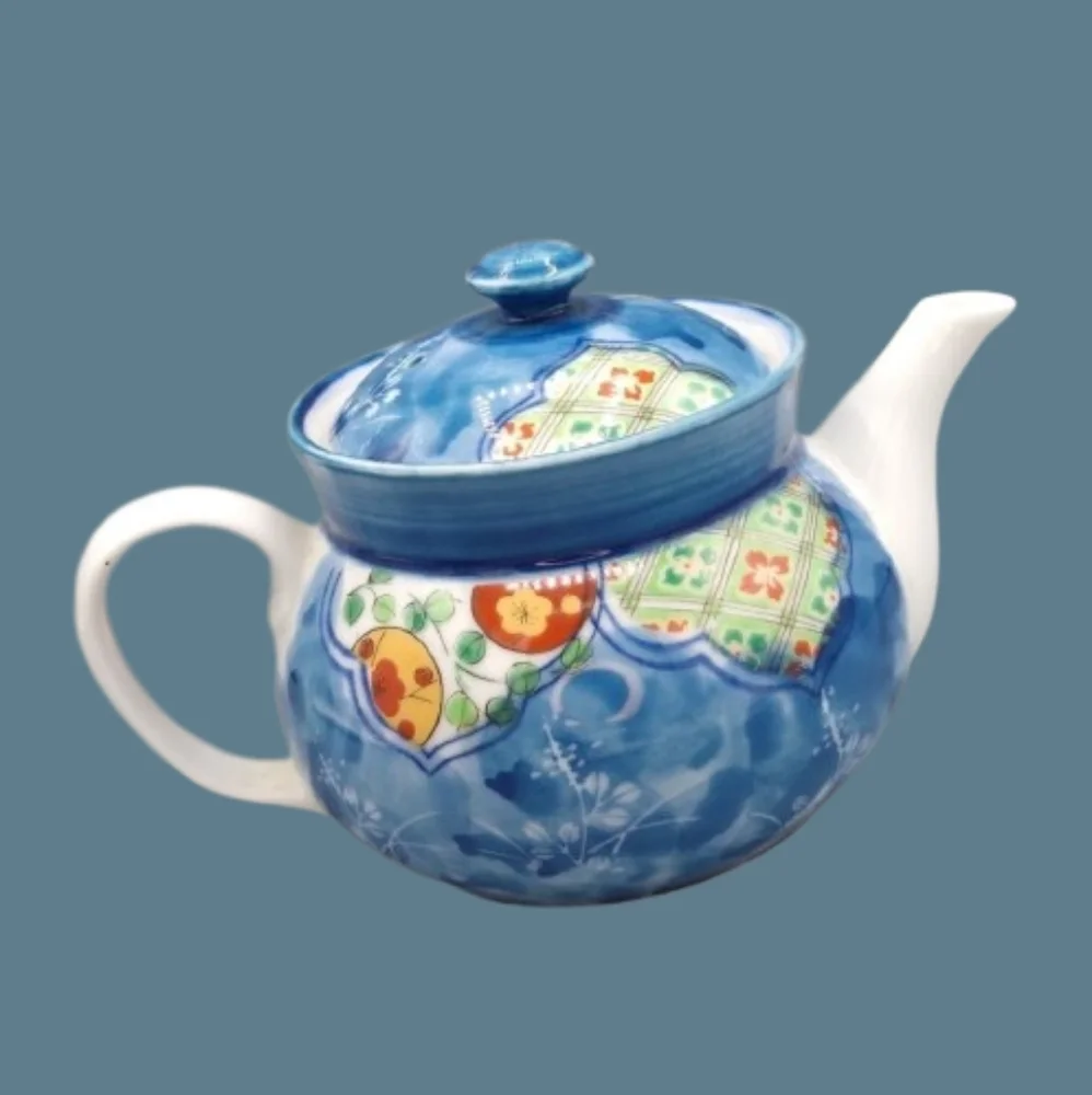 Tea for One Individual Single Serve Porcelain Teapot Midcentury Japan Vintage